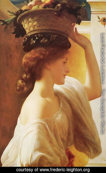 Lord Frederick Leighton - Eucharis - A Girl with a Basket of Fruit