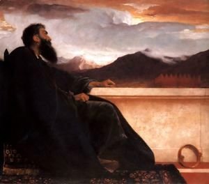 Lord Frederick Leighton - David (at rest) (or David: "Oh, that I had wings like a Dove! For then would I fly away, and be at rest." Psalm 55:6)