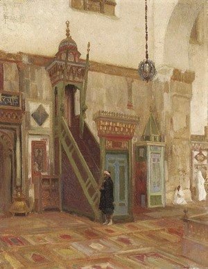 Lord Frederick Leighton - Interior of a Mosque or Mimbar of the Great Mosque at Damascus