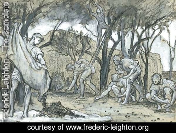 Lord Frederick Leighton - Figures gathering apples
