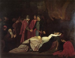 Lord Frederick Leighton - The Reconciliation Of The Montagues And Capulets Over The Dead Bodies Of Romeo And Juliet