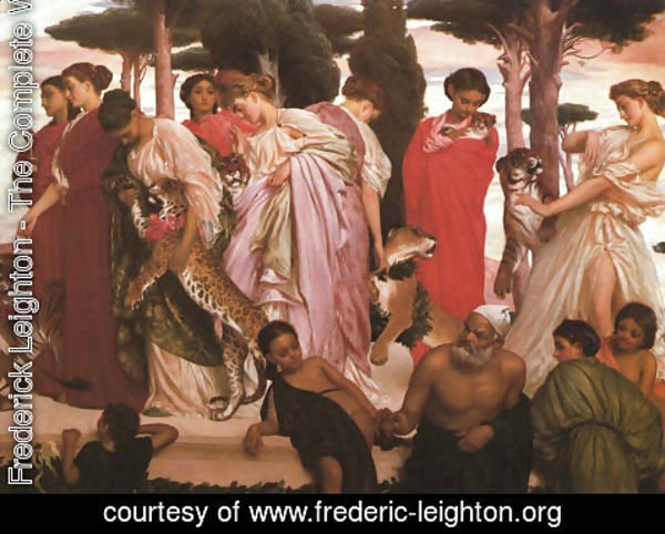 Lord Frederick Leighton - The Syracusan Bride leading Wild Animals in Procession to the Temple of Diana  (detail) 1866