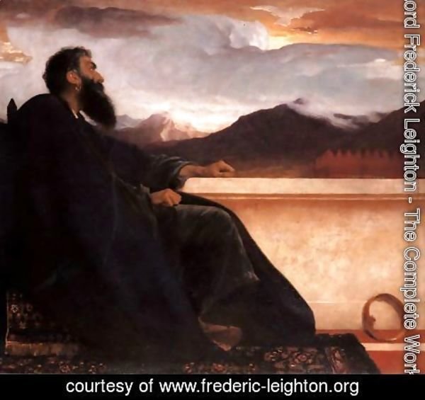 Lord Frederick Leighton - David (at rest) (or David: "Oh, that I had wings like a Dove! For then would I fly away, and be at rest." Psalm 55:6)