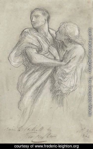 Lord Frederick Leighton - Study for Orpheus and Eurydice, c.1864