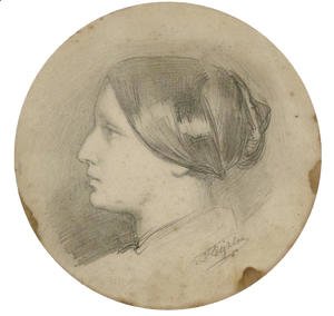 Study of a woman's head in profile