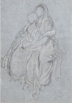 Drapery Study Of The Seated Girls Watching The Festival Procession In The Daphnephoria