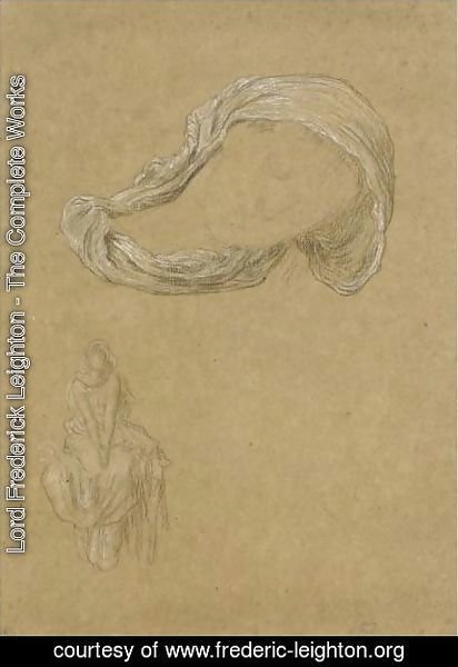 Lord Frederick Leighton - Five Drapery Studies For 'Captive Andromache', One Also Used For 'Electra'